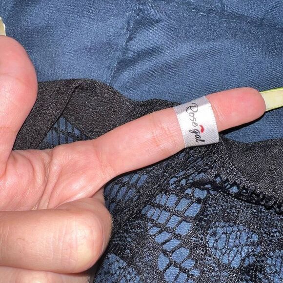 RoseGal black Goth dress with lace skulls high low Rose Gal size 2X - Picture 4 of 7